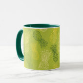 Mug Motif d'ensemble d'ananas sur le vert (Devant gauche)