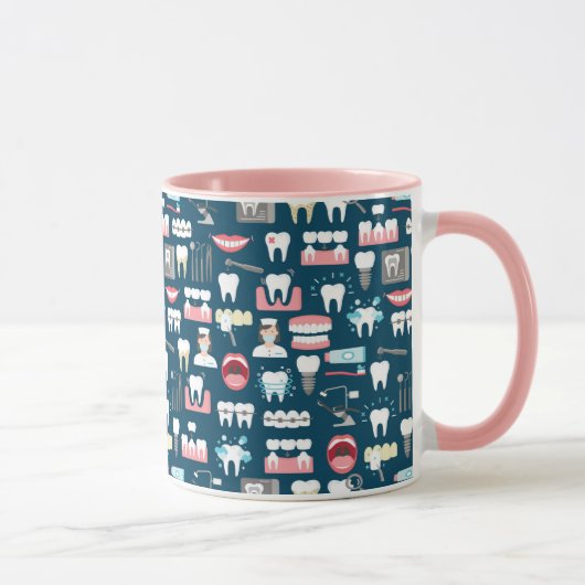 Mug Motif dentaire de bureau de clinique (Droite)