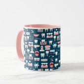 Mug Motif dentaire de bureau de clinique (Devant gauche)