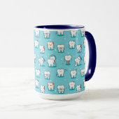 Mug Motif dentaire mignon (Devant droit)