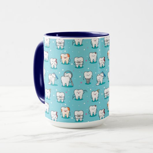 Mug Motif dentaire mignon (Devant gauche)