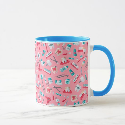 Mug Motif dentaire rose (Droite)