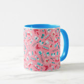Mug Motif dentaire rose (Devant droit)