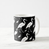 Mug Motif des aigrettes blancs (Devant droit)