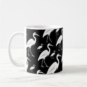 Mug Motif des aigrettes blancs
