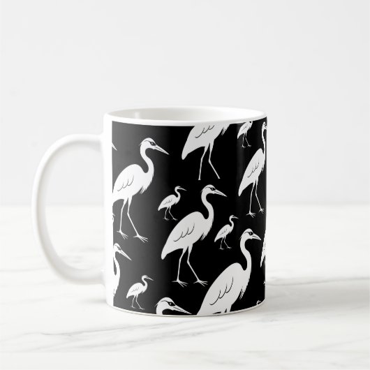 Mug Motif des aigrettes blancs (Gauche)