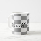 Mug Motif des blocs de contrôle gris de nom personnali (Devant gauche)