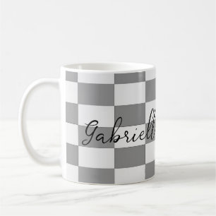 Mug Motif des blocs de contrôle gris de nom personnali