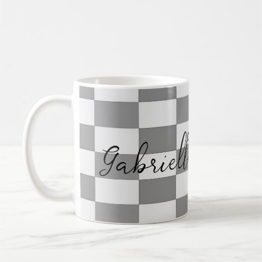Mug Motif des blocs de contrôle gris de nom personnali (Gauche)