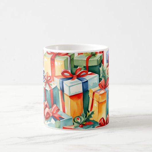 Mug Motif des cadeaux de Noël colorés (Centre)