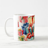 Mug Motif des cadeaux de Noël colorés (Gauche)
