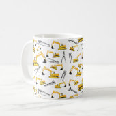 Mug Motif des camions et des outils de construction de (Devant gauche)