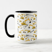Mug Motif des camions et des outils de construction de (Gauche)