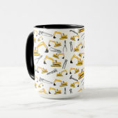 Mug Motif des camions et des outils de construction de (Devant gauche)