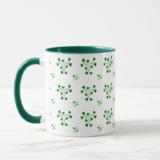 Mug Motif des cercles Shamrock verts (Gauche)