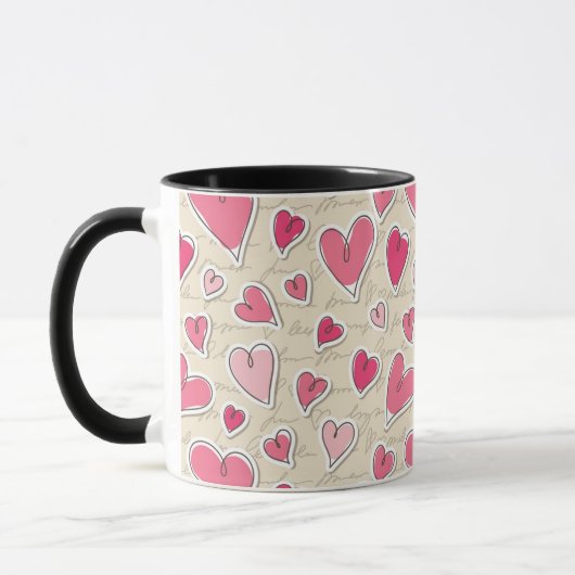 Mug Motif des coeurs (Gauche)
