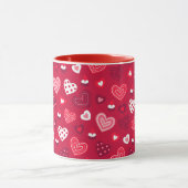 Mug Motif des coeurs de la Saint-Valentin rouge (Centre)