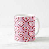 Mug Motif des Coeurs rouges roses (Devant droit)