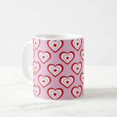 Mug Motif des Coeurs rouges roses (Devant gauche)