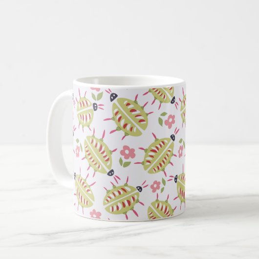 Mug Motif des coléoptères verts Lover Goblincore (Devant gauche)