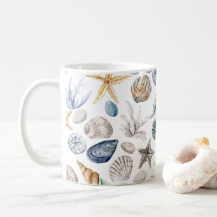 Mug motif des coquillages