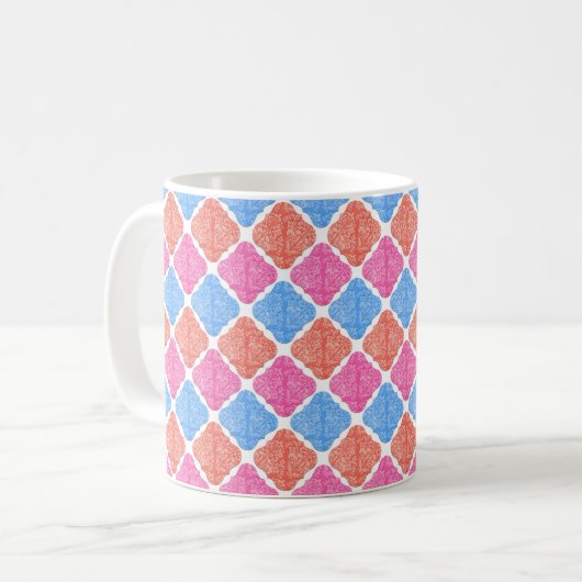 Mug Motif des diamants de la Patchwork (Devant gauche)