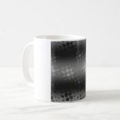 Mug Motif des éclats pointus - Noir, Gris, Blanc (Devant gauche)