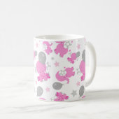 Mug Motif Des Eléphants Roses, Eléphants Mignons, Étoi (Devant droit)