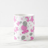 Mug Motif Des Eléphants Roses, Eléphants Mignons, Étoi (Centre)