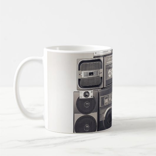 Mug Motif des enregistreurs de cassettes des années 80 (Gauche)