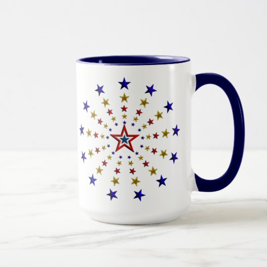 Mug Motif des étoiles patriotiques (Droite)