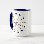 Mug Motif des étoiles patriotiques (Devant gauche)