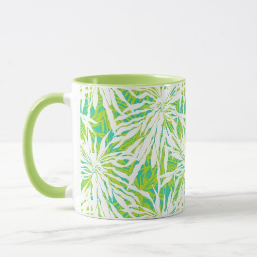 Mug Motif des Feuilles de Palm Tropical (Gauche)