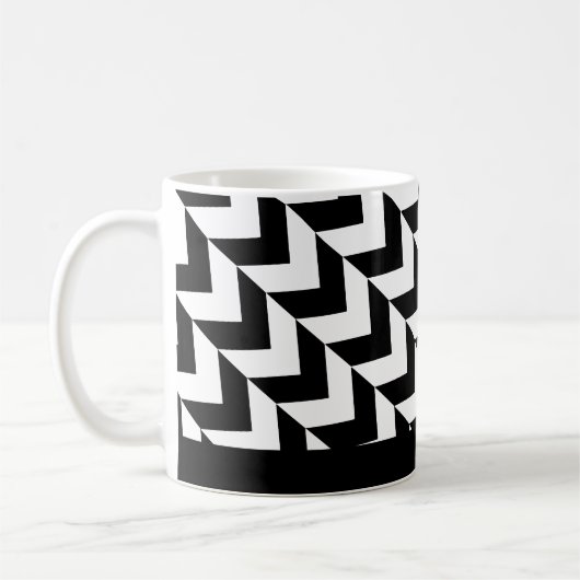Mug Motif des Flèches triangles noir blanc (Gauche)