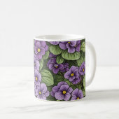 Mug Motif des fleurs de violet d'Afrique (Devant droit)