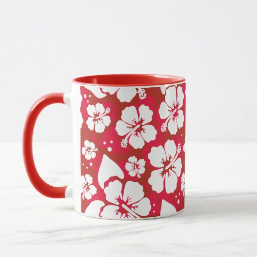 Mug Motif des fleurs d'Hibiscus (Gauche)