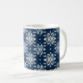 Mug Motif des flocons bleus (Devant droit)