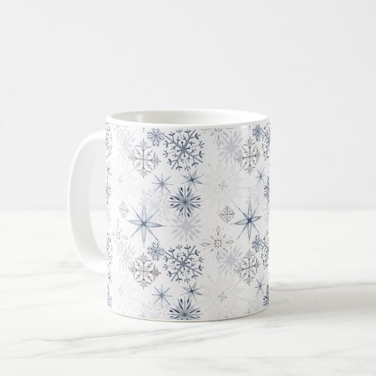 Mug Motif des flocons d'eau de Noël (Devant gauche)