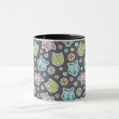 Mug motif des hiboux de bande dessinée (Centre)