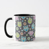 Mug motif des hiboux de bande dessinée (Gauche)