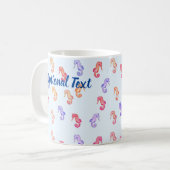 Mug Motif des hippocampes colorés (Devant gauche)