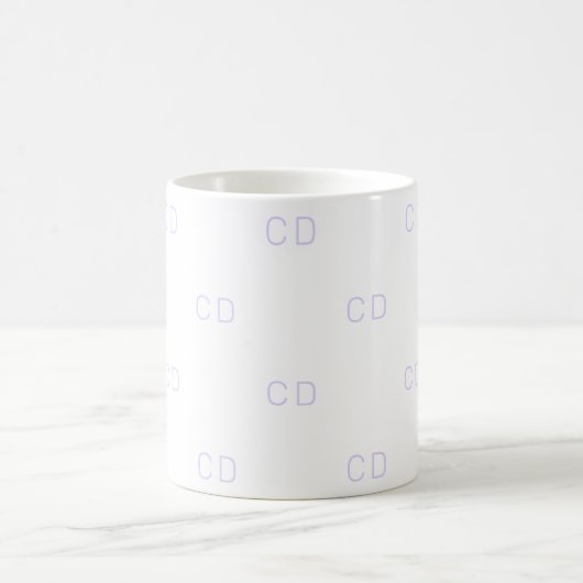 Mug Motif des initiales du monogramme violet blanc (Centre)