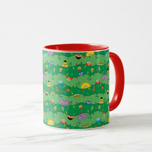 Mug Motif des lumières de Noël de la rue Sésame (Devant droit)