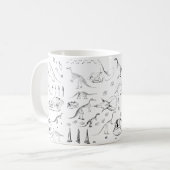 Mug Motif des os fossiles de dinosaures (Devant gauche)