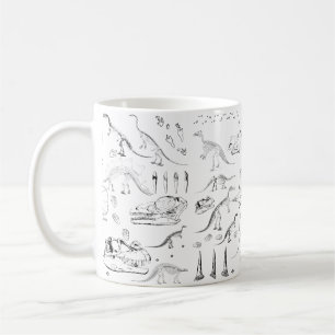 Mug Motif des os fossiles de dinosaures