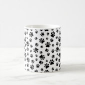 Mug Motif des pattes, pattes de chien, noir et blanc (Centre)
