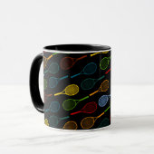 Mug motif des raquettes de tennis colorées (Devant gauche)