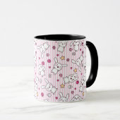 Mug motif des rayures kawaii (Devant droit)