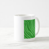 Mug Motif des rayures vertes onduleuses (Devant droit)