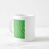 Mug Motif des rayures vertes onduleuses (Devant gauche)